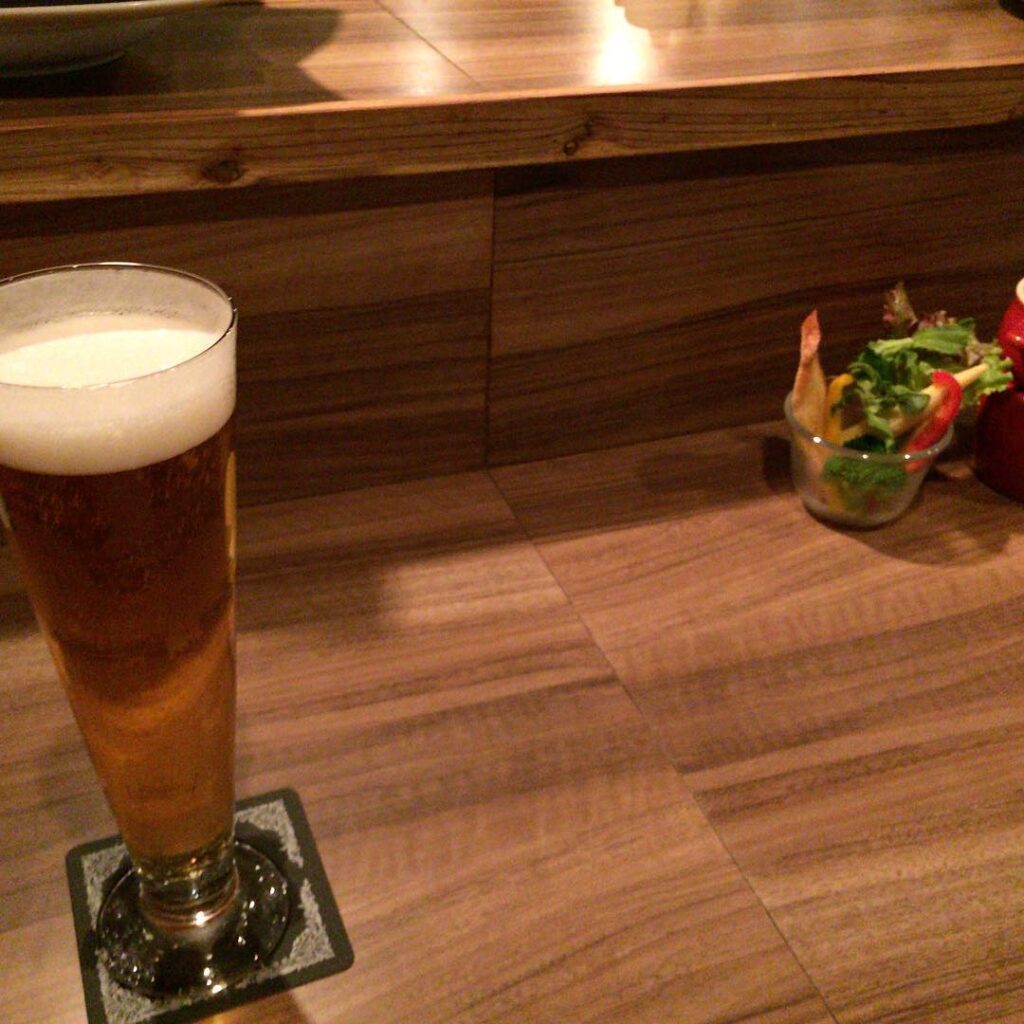 ジムの終わりに一人飲み。 #たべどころ絆 #上尾 #スポーツジム