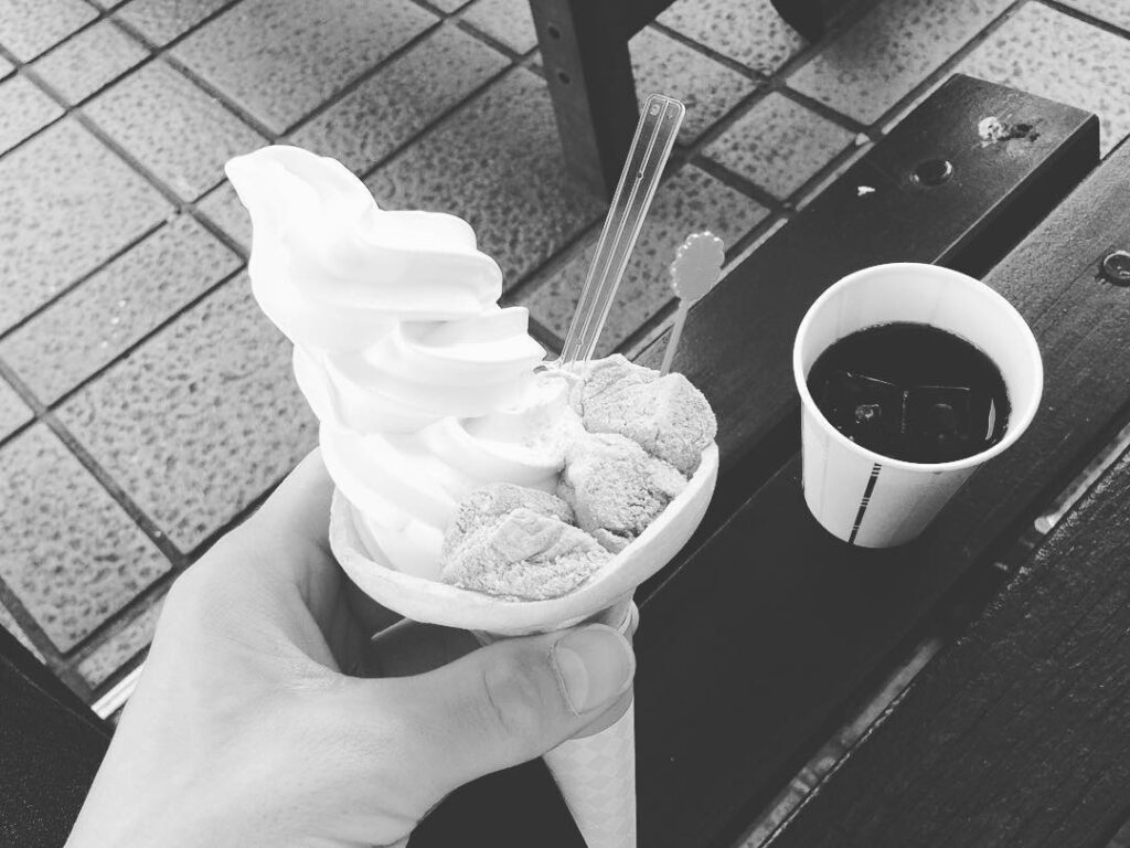 今日のコーヒー #川越 #わらび餅 #ソフトクリーム #暑い #元町珈琲店ちもと #珈琲 #…